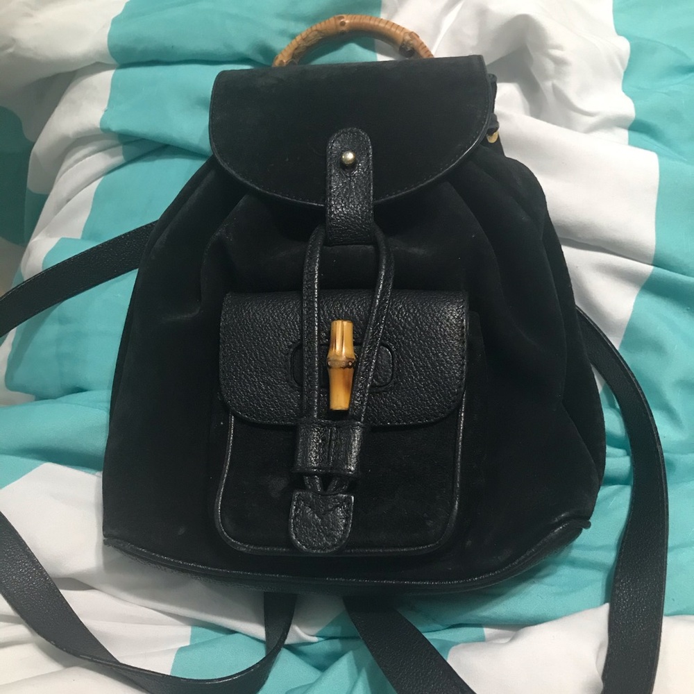 Authentic Gucci Backpack with Bamboo Handle